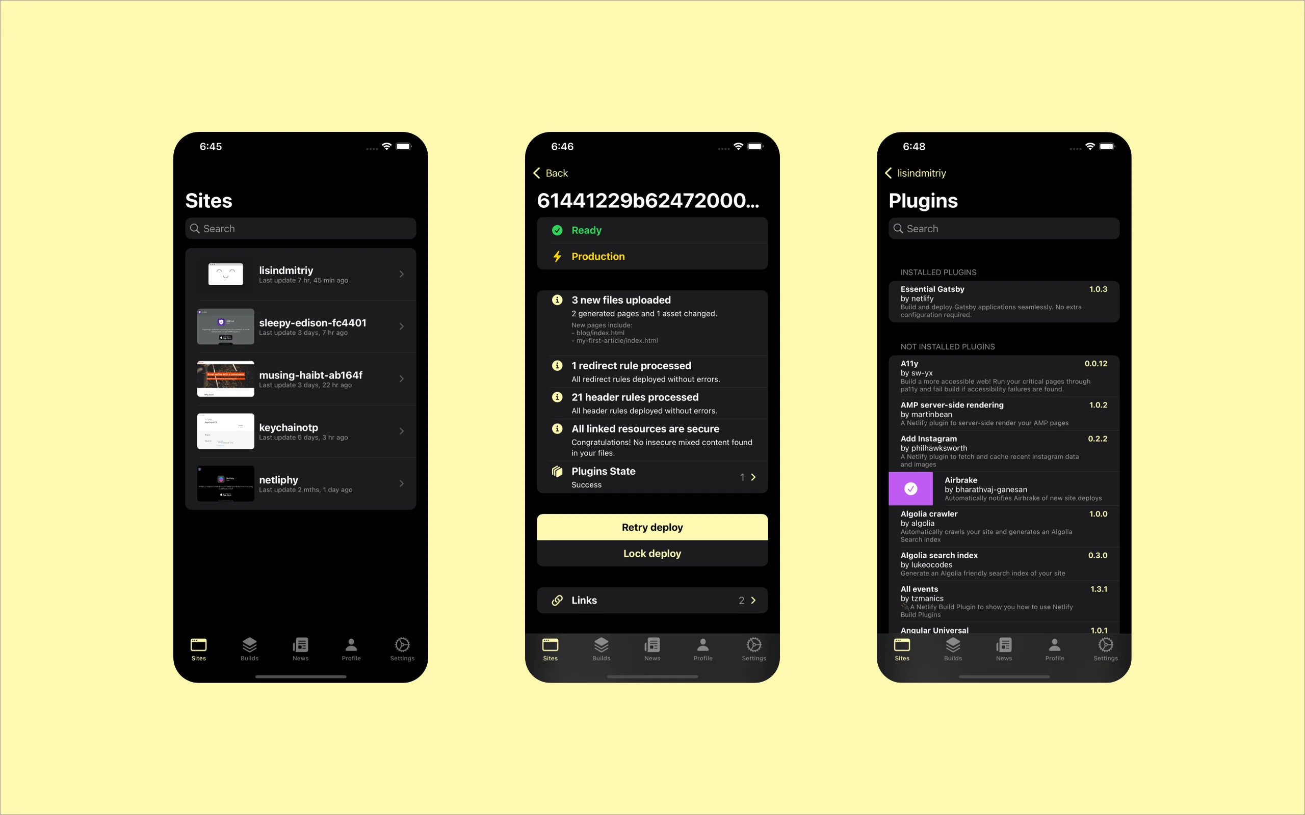 Netliphy interface